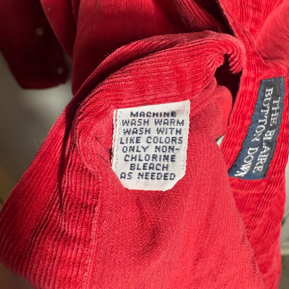 Polo Ralph Lauren Mens Red Corduroy Button Down Shirt The Blake M Long Sleeve - Picture 11 of 12
